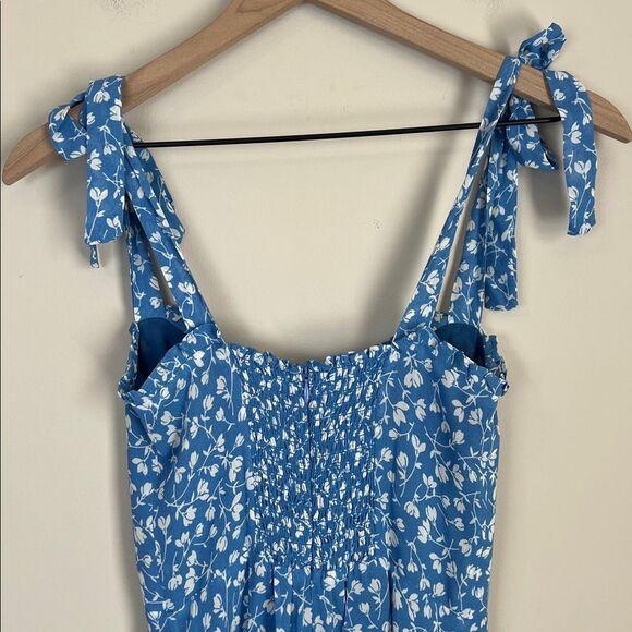 Reformation Blue Floral Nikita Dress in Marie - 0 - Picture 5 of 10